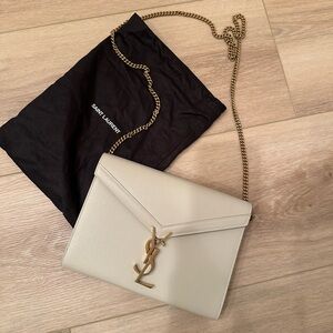 Saint Laurent Cream Chain Bag